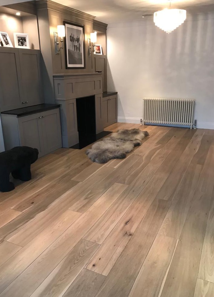 Example Natural Oak Floor Refurbishment Project - Floor Completion #1