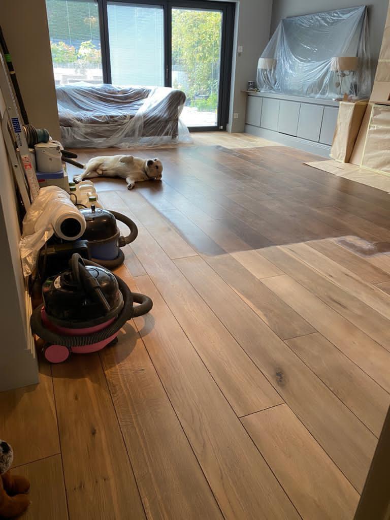 Example Natural Oak Floor Refurbishment Project - Floor Preparation #3